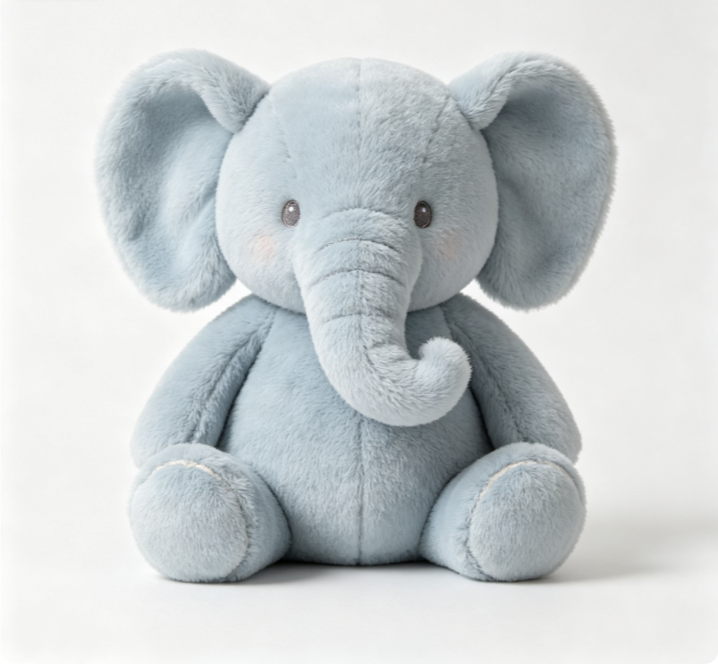 Floravyn Soft Plush Elephant Stuffed Toy, Cute Huggable Animal Plush Doll for Kids