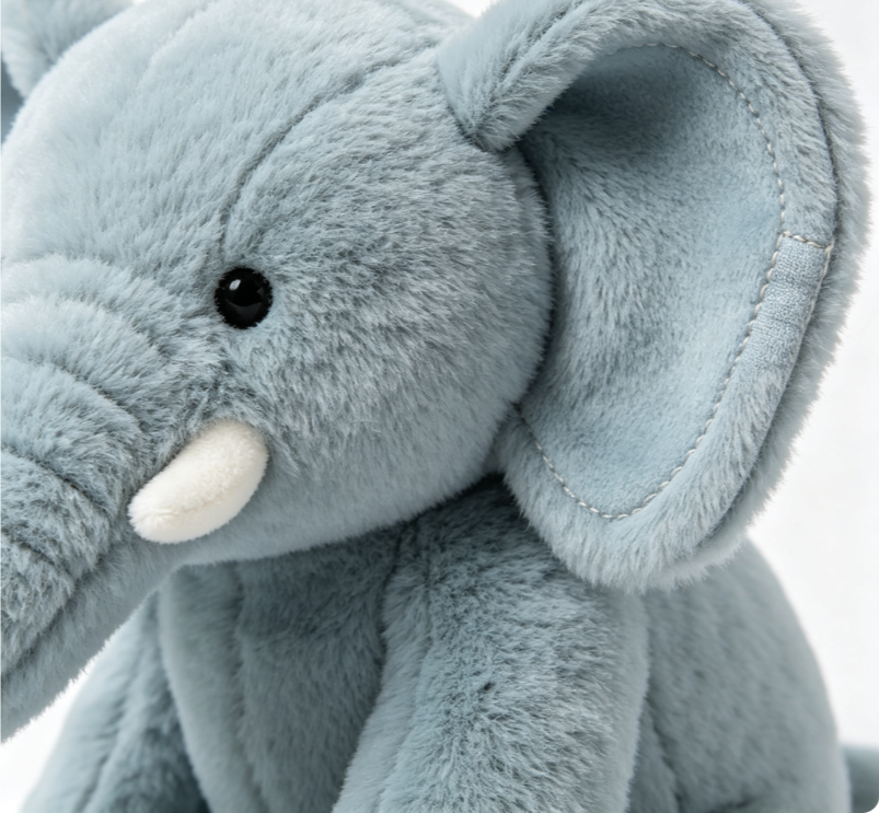 Floravyn Soft Plush Elephant Stuffed Toy, Cute Huggable Animal Plush Doll for Kids